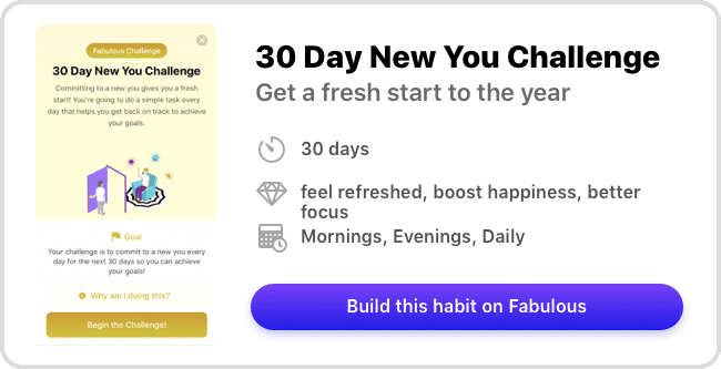 30 Day New Year, New You Challenge, by The Fabulous